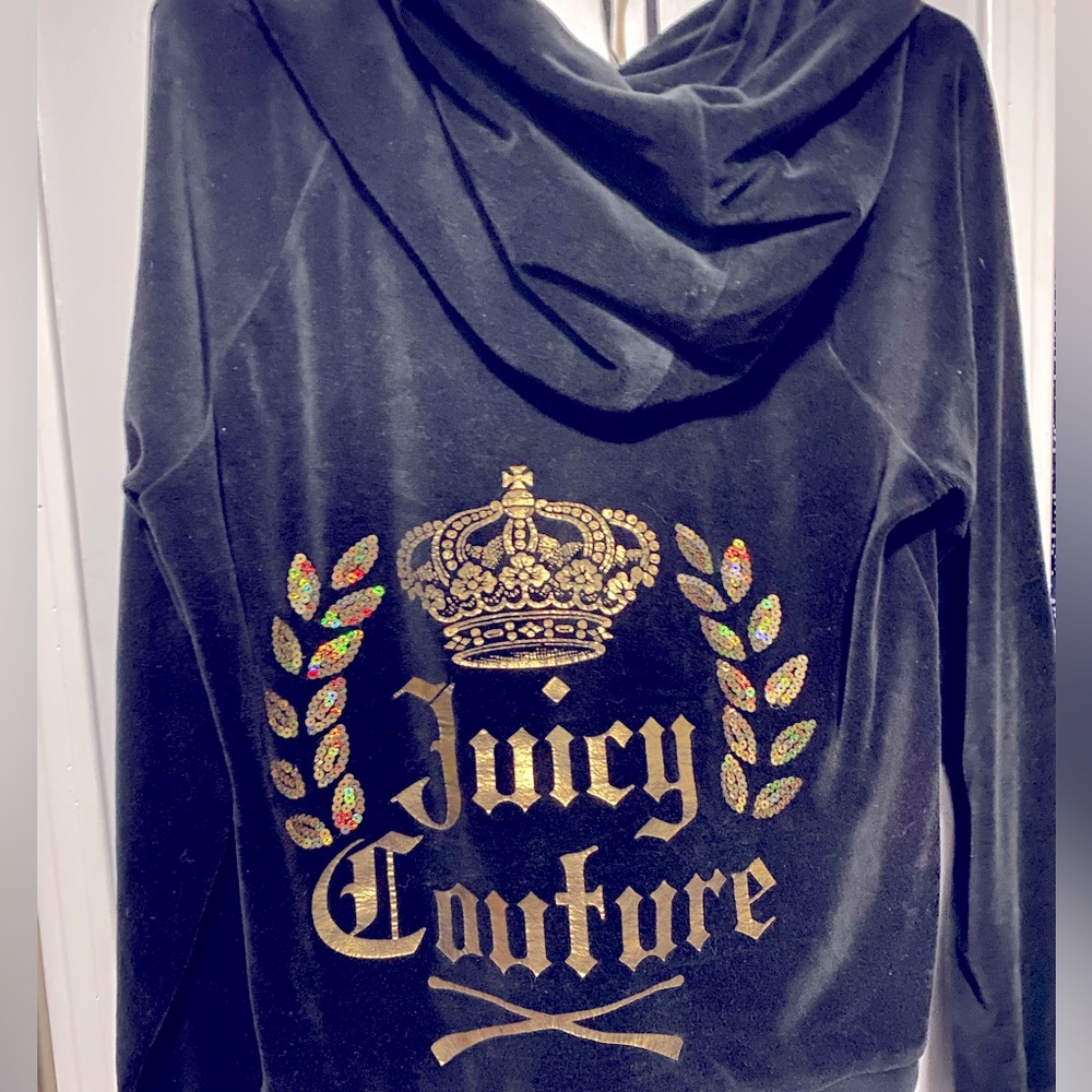 Rare juicy couture track suit sweater black
